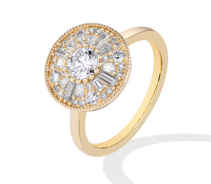 Royal 18K Gold Plating Engagement Ring