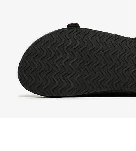 Refined Cross-Tied Outdoor Slippers