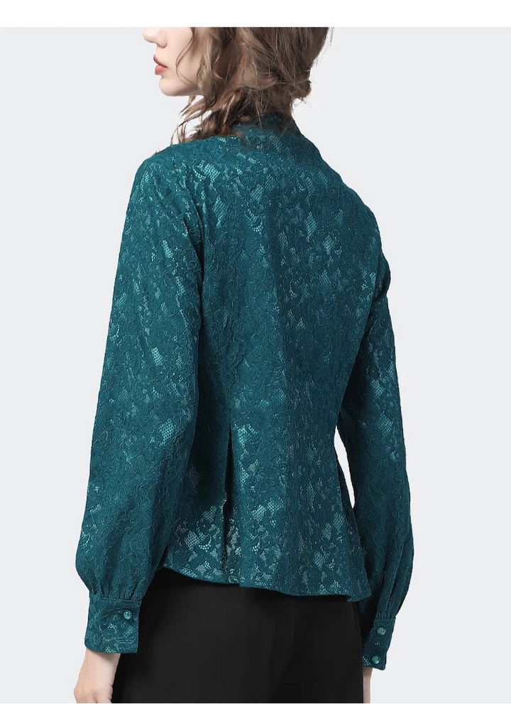 Stunning Asymmetry Pearls Button Tunic Shirt