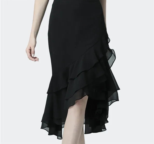 Stylish Black High Waist Tulle Skirt