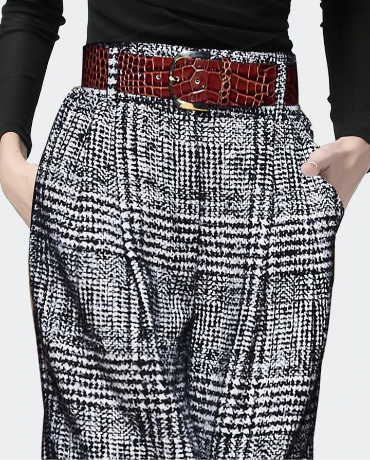 Casual Woolen Wide Leg Trousers