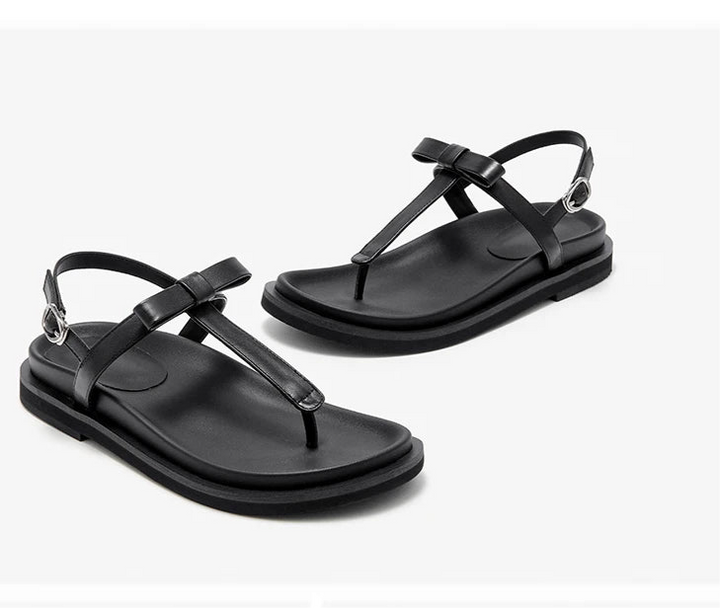 Sleek T-Strap Flip-Flops Sandals