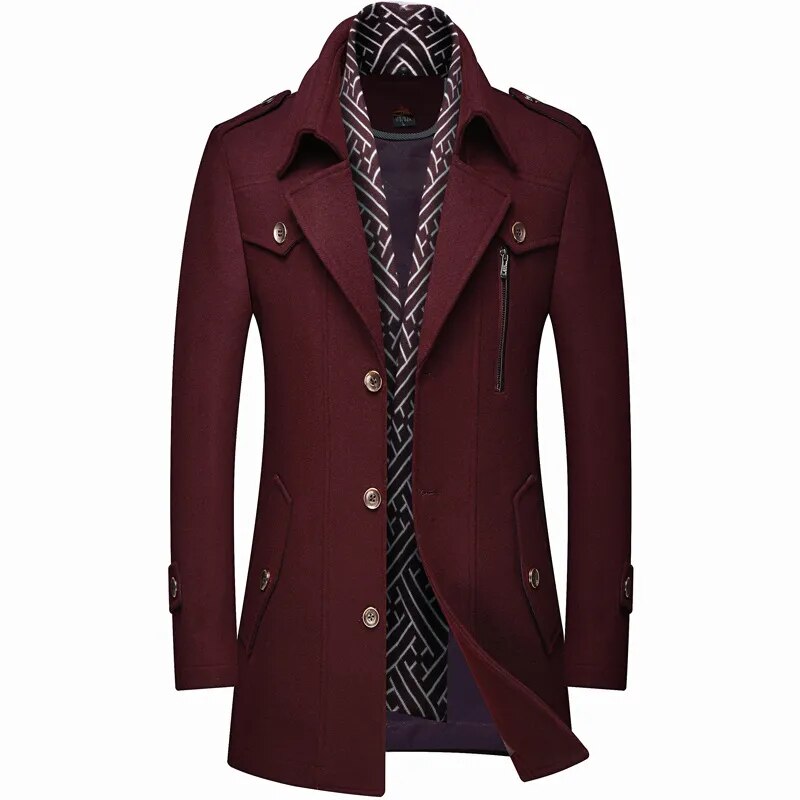 Designer Men's Wool Coat | All For Me Today