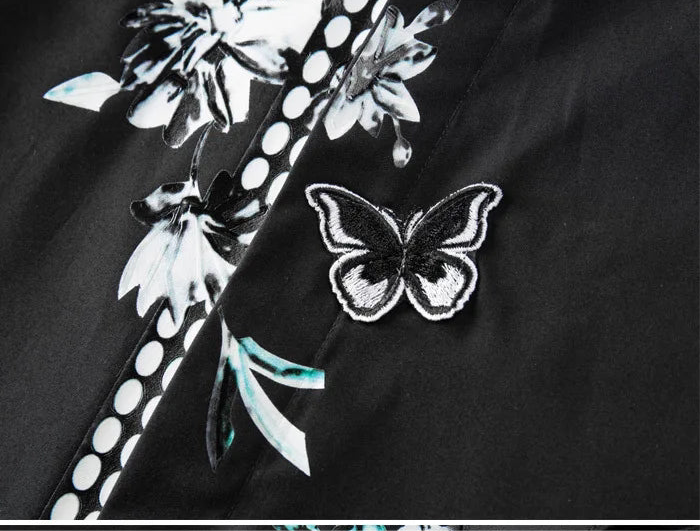 Fashionable Butterfly Logo Slim Fit Shirt