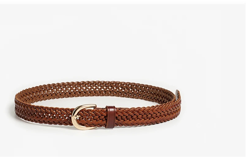 Premium Leather Woven Belt