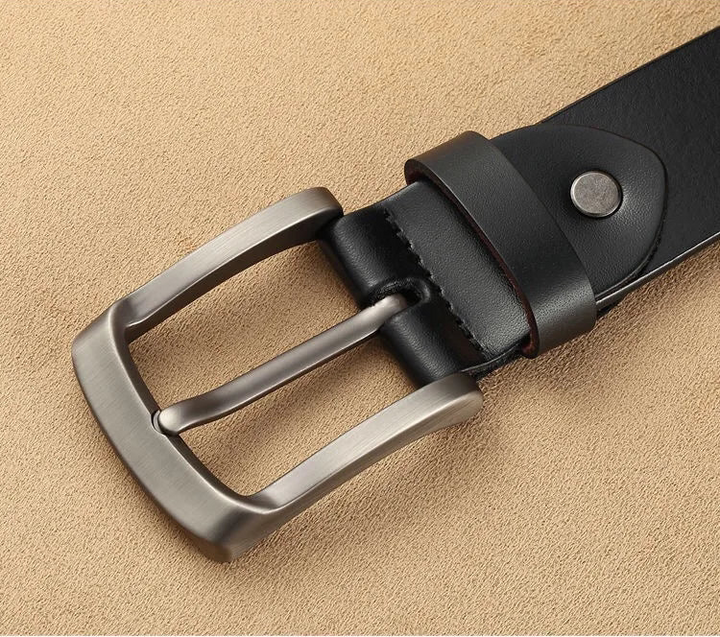 High-Quality Pin Buckle Men's Leather Belt