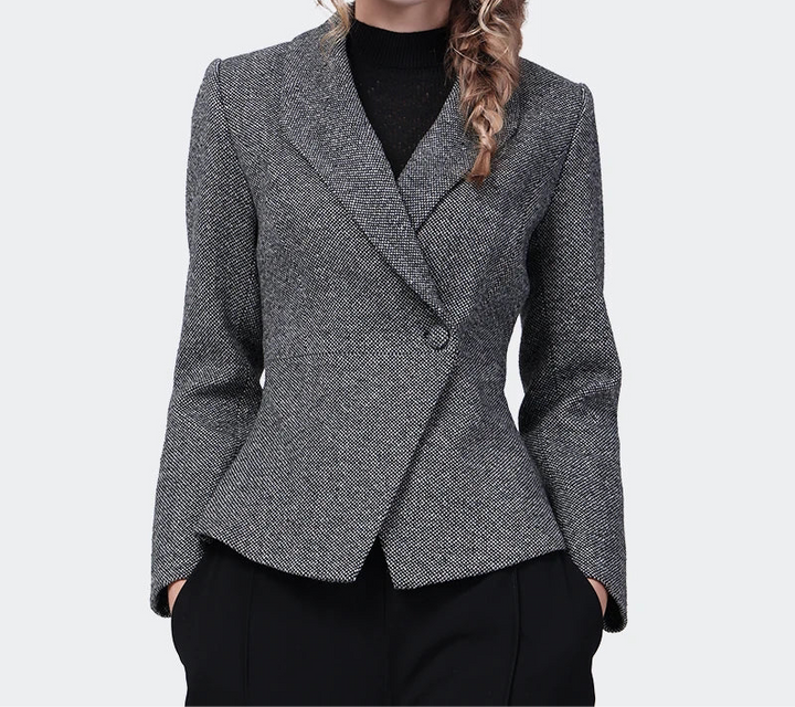 Refined Woolen Short Blazer