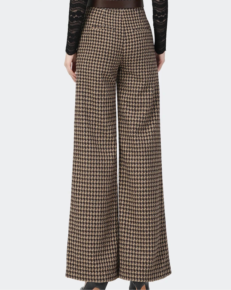 Vintage High Waist Woolen Trousers