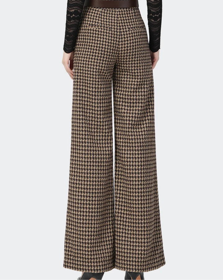 Vintage High Waist Woolen Trousers