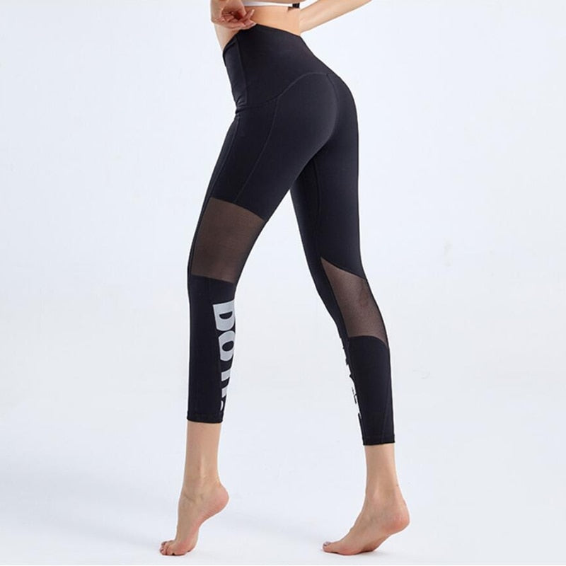 Elastic Mesh Tight Women's Yoga Pants | All For Me Today