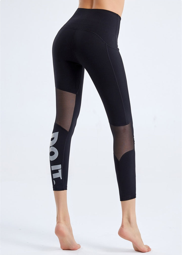 Elastic Mesh Tight Women's Yoga Pants | All For Me Today