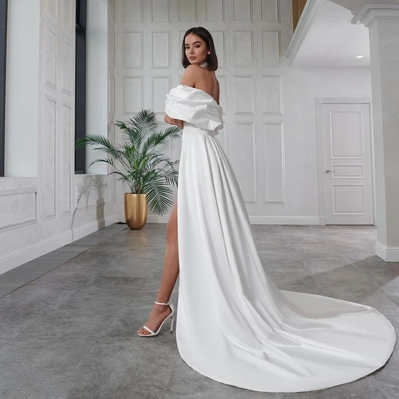 Elegant A-Line Short Bridal Dress | All For Me Today