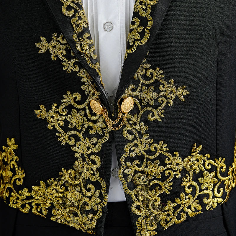 Elegant Embroidery Men's Tailcoat Suit | All For Me Today