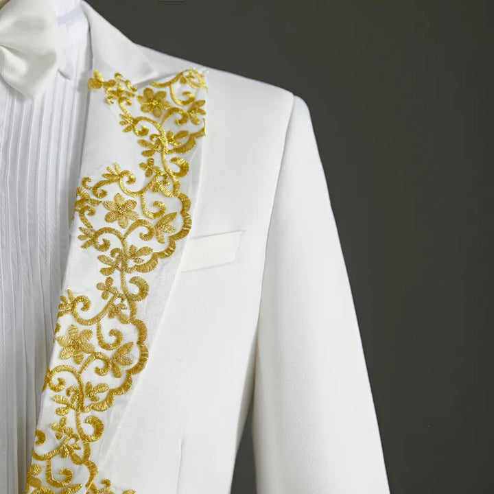 Elegant Embroidery Men's Tailcoat Suit | All For Me Today