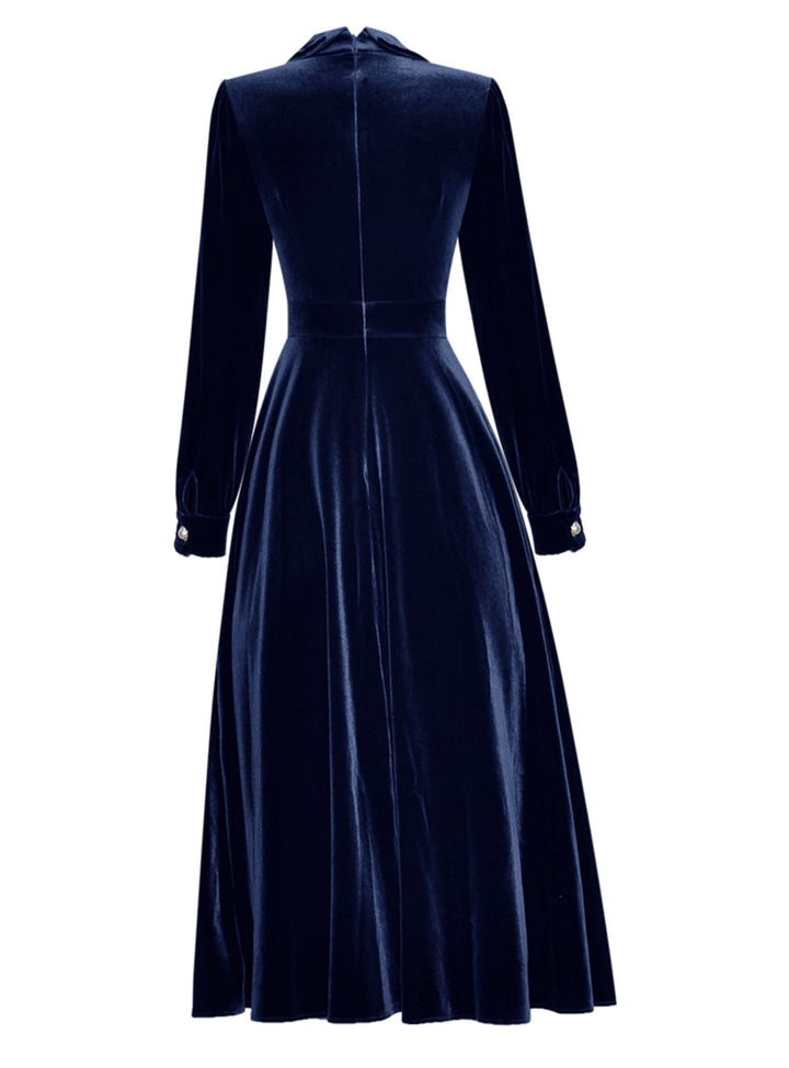 Elegant Velvet Women's Midi Dress | All For Me Today