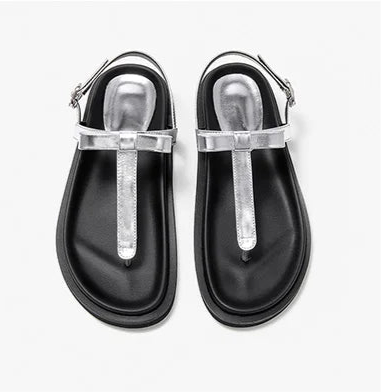 Sleek T-Strap Flip-Flops Sandals