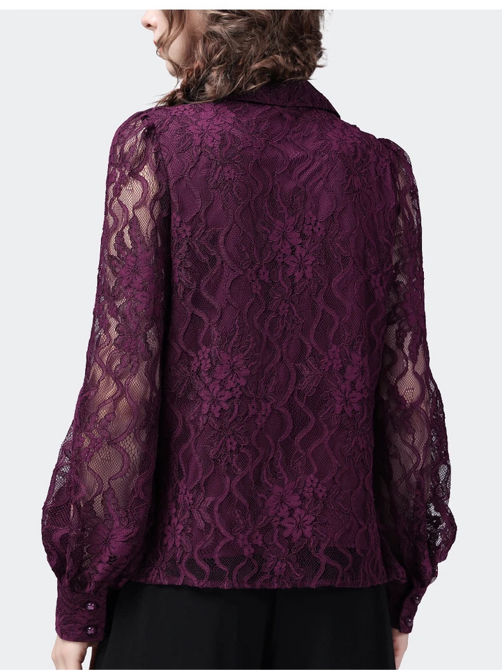 Vintage Hook Flower Casual Top