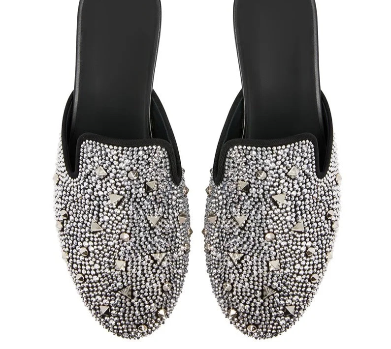 Trendy Rivet-Studded Flat Shoes