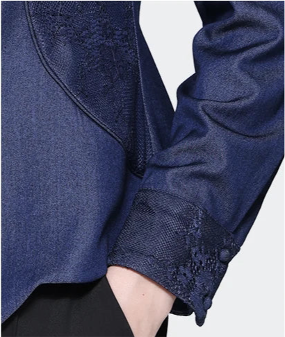 Long Sleeve Blue Denim Shirt