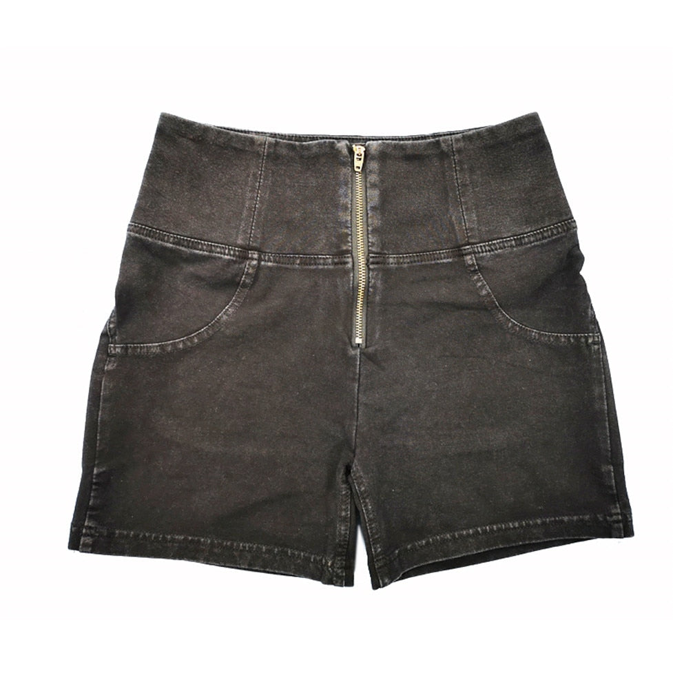 Faded Grey Women's High Waist Denim Shorts | All For Me Today