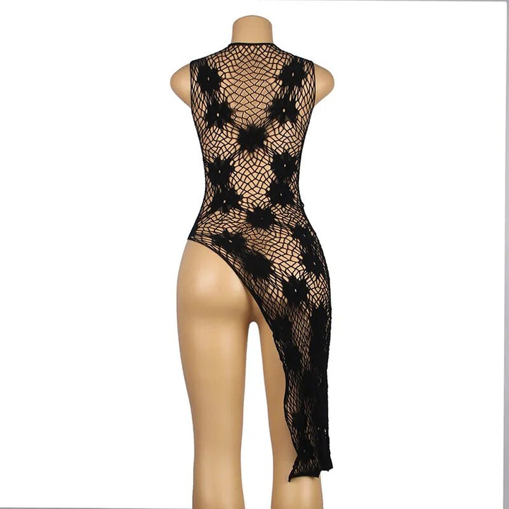 Fishnet Cover Up Plus Size Women's Split Dress | All For Me Today