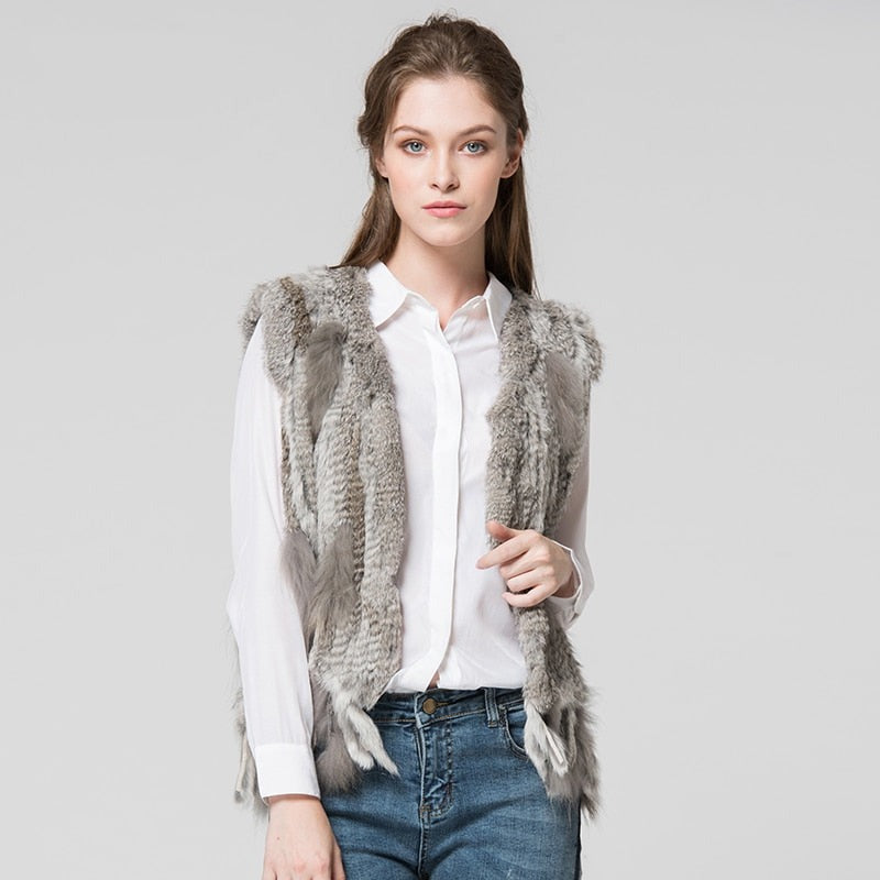 Gilet Women's Handmade Natural Fur Vest | All For Me Today