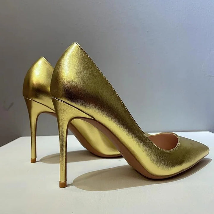 Gold Metallic Women's High Heel Pumps | All For Me Today