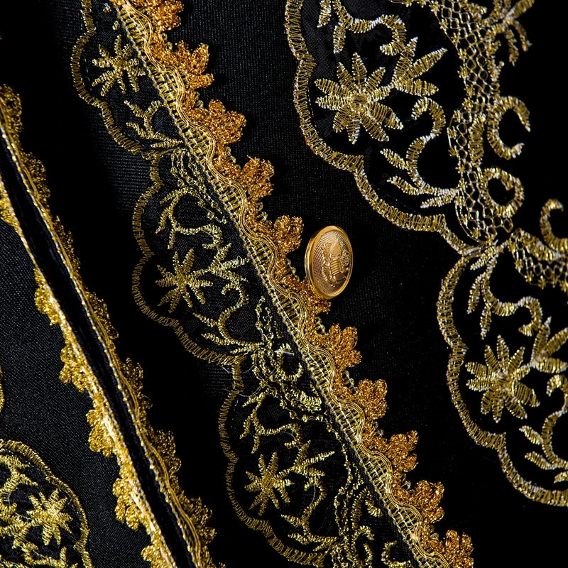 Golden Embroidery Men's Wedding Suit | All For Me Today