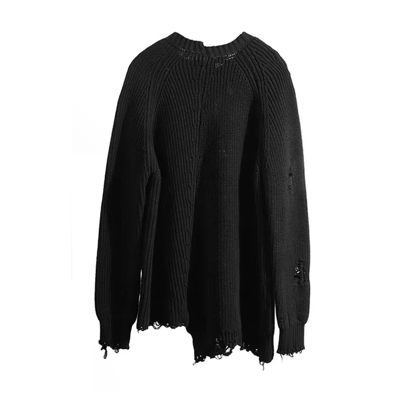 Vintage Ripped Hole Oversized Sweater