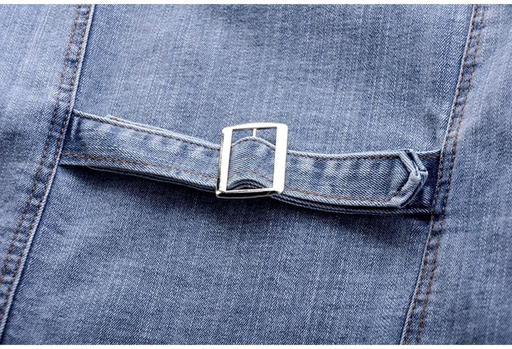 Beautiful Short Zipper Stretch Denim Jacket