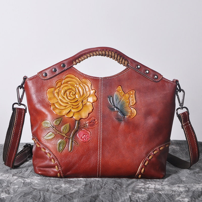 Emboss Flower Women's Tote Bag| All For Me Today