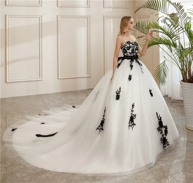 Sleek Strapless Wedding Dress