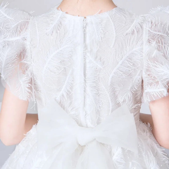 Cute Feather Flower Girl&