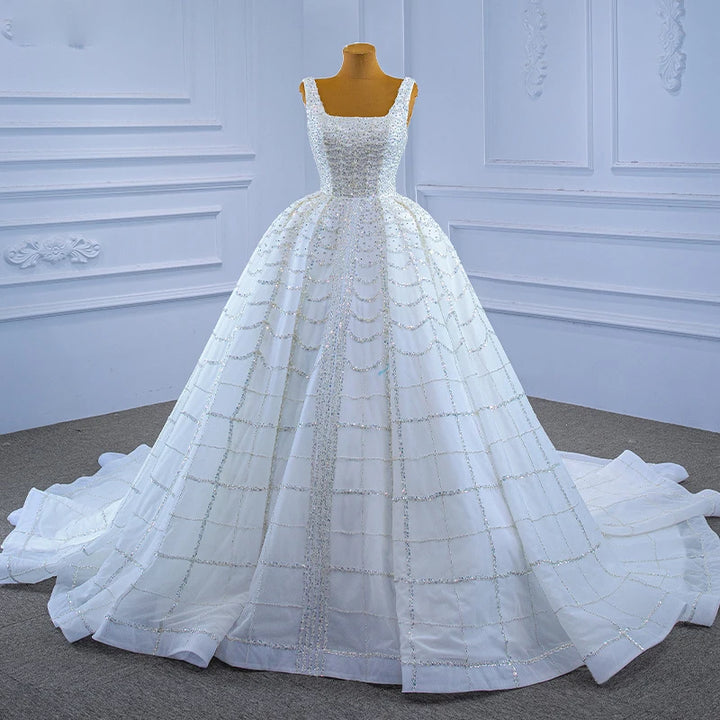 Luxurious Glitter Crystal Wedding Gown