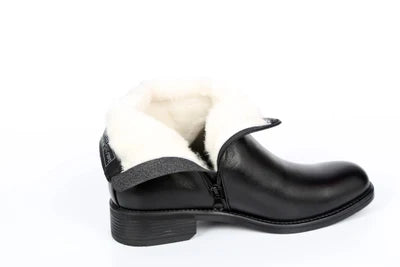Fur Lining Round Toe Ankle Boots