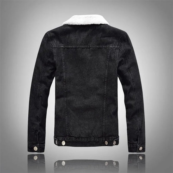 Bomber Wool-Lined Denim Jacket