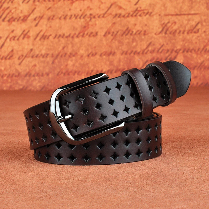 Stylish Hollow Out Leather Belt