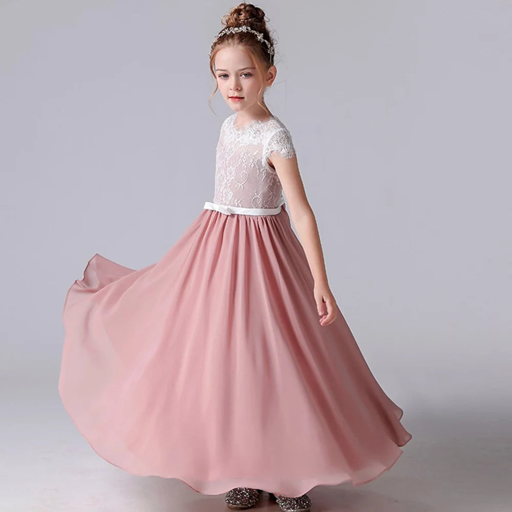 Stunning Short Sleeves Little Bridesmaid Dress