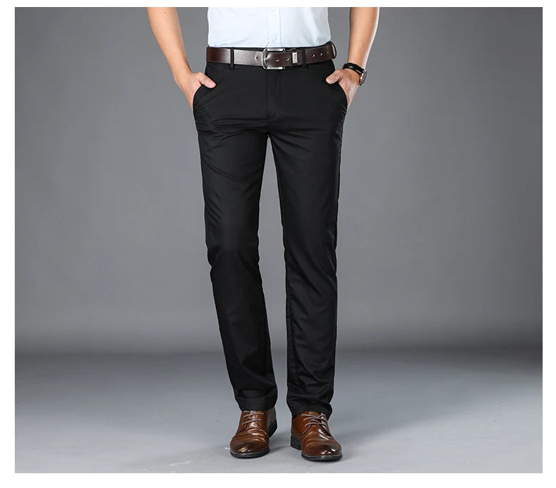 Bamboo Fiber Straight Casual Pants