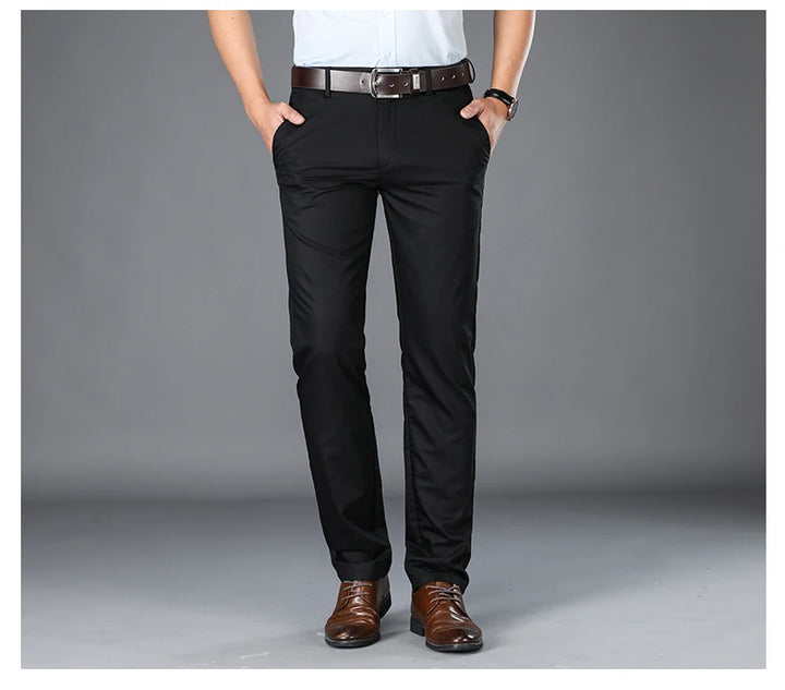 Bamboo Fiber Straight Casual Pants