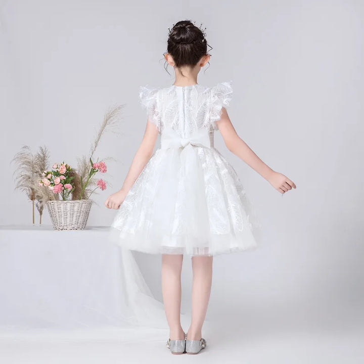 Cute Feather Flower Girl&