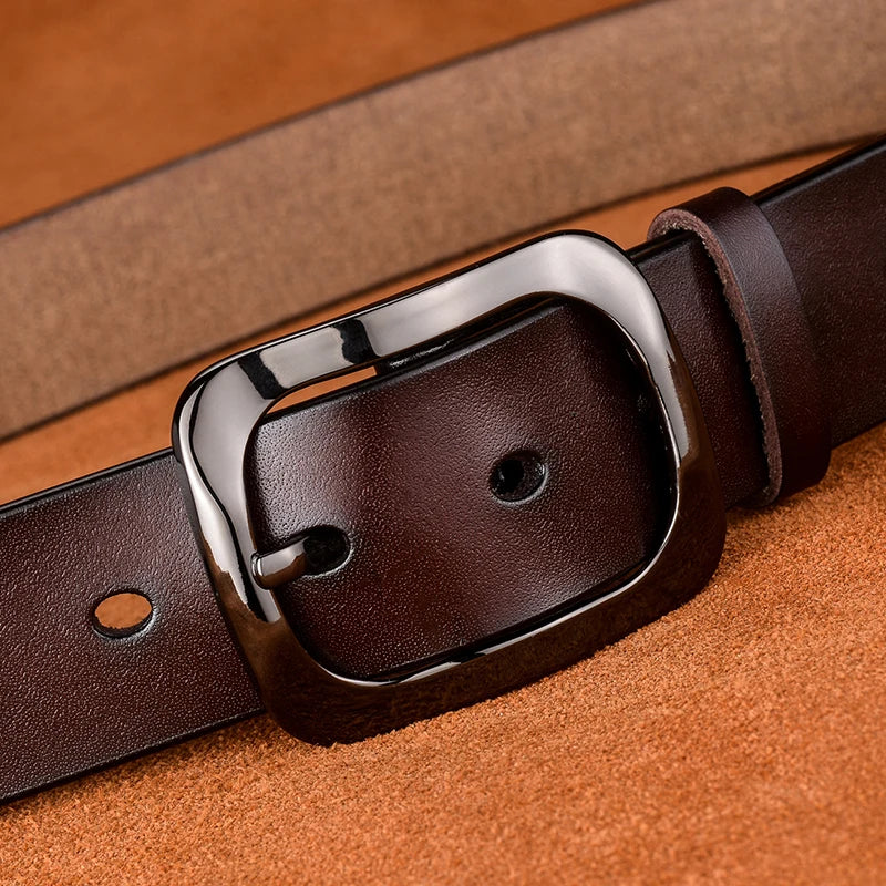 Luxury Metal Buckle Cowhide Belt