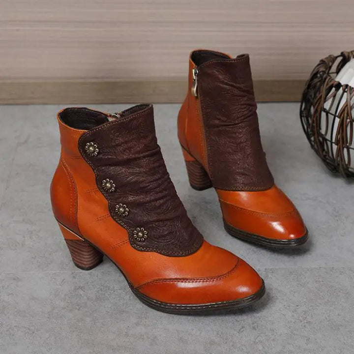 Paneled Stretch Ankle Boots