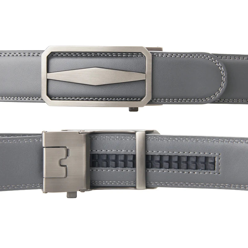 Automatic Metal Buckle Leather Belt
