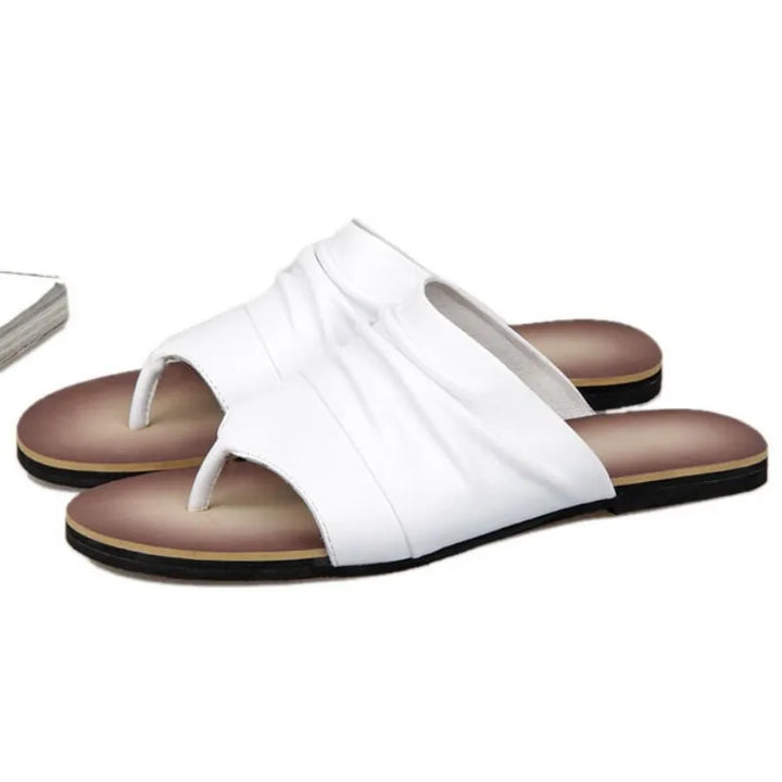 Classic Genuine Leather Slip-On Sandals