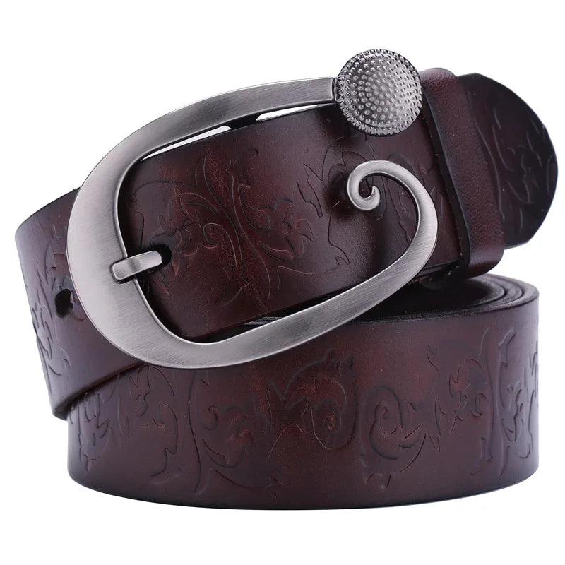 High-Quality Wide Floral Belt