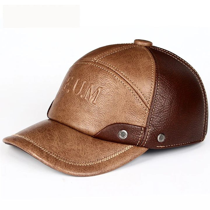 Classic Genuine Leather Baseball Cap