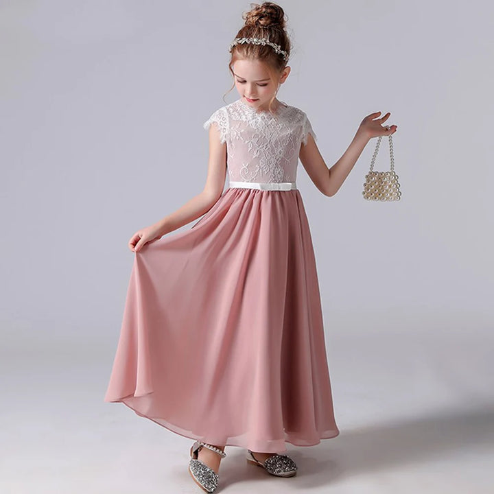 Stunning Short Sleeves Little Bridesmaid Dress