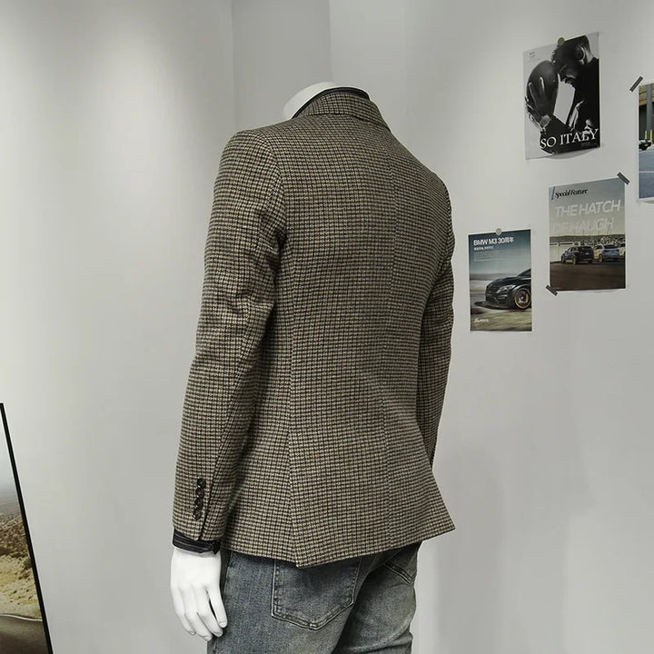 Regal Double Breasted Plaid Blazer