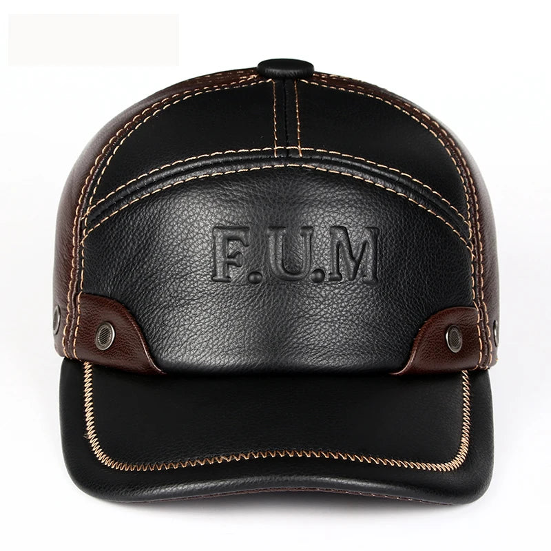 Classic Genuine Leather Baseball Cap